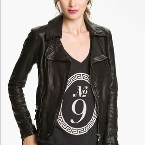 June leather biker style jacket